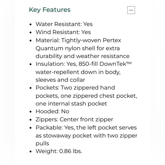 NWT L.L. Bean Men’s Black Ultralight 850 Down Jacket Water Resistant - Size XXL - Picture 11 of 12